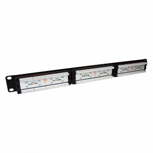 LANMASTER patch panel with indicators, 24 port, UTP, cat. 5E, 1U